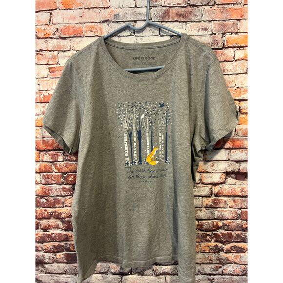 Life Is Good Earth Has Music For Those Who Listen Short Sleeve Crusher Tee XXL - Picture 1 of 5